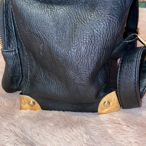 Pleather Backpack || Black + Gold Details - Picture 6 of 9